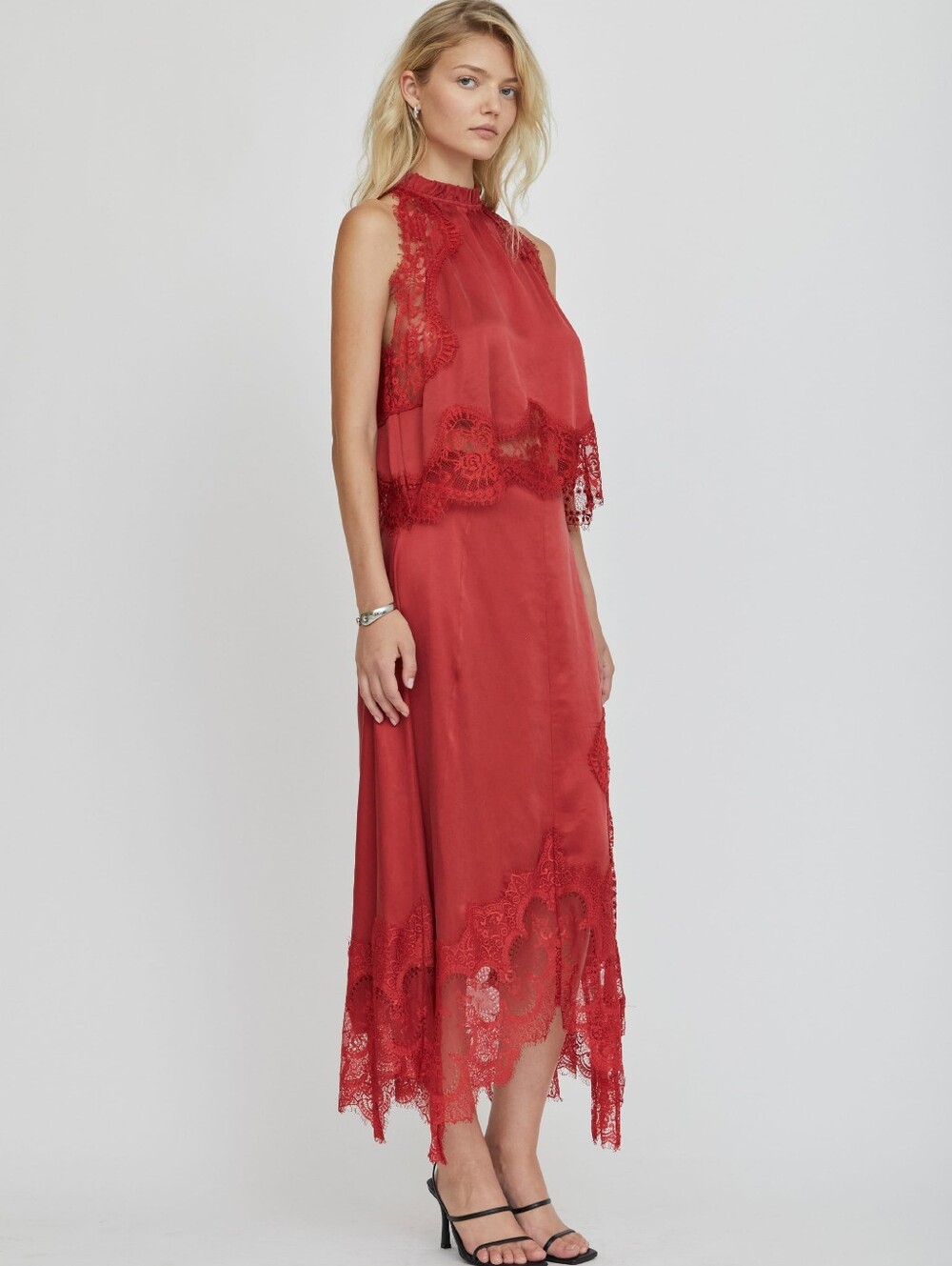 Third Form VISIONS LACE TOP In CRIMSON - Picture 5 of 6